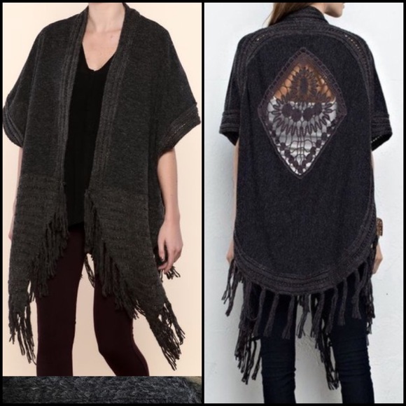 JODIFL Sweaters - JODIFL Duster Cardigan Sweater Kimono Crochet M